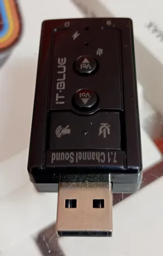 Adaptador Placa de Som Usb 7.1 Entreda Ps2 - Novo
