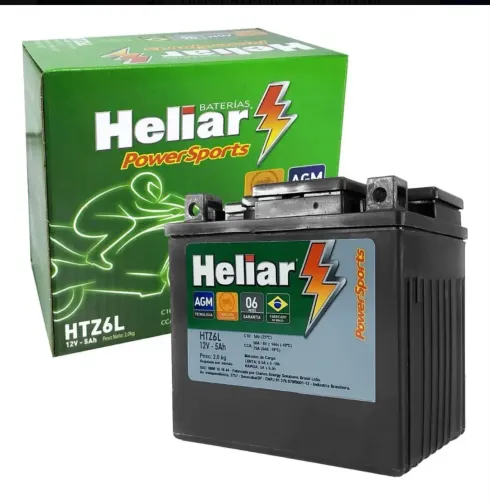 Bateri heliar para cg125/150/160, factor/fazer nova lacrada garantia de 6 meses de fabrica