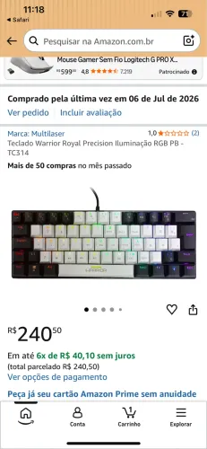 Teclado warrior
