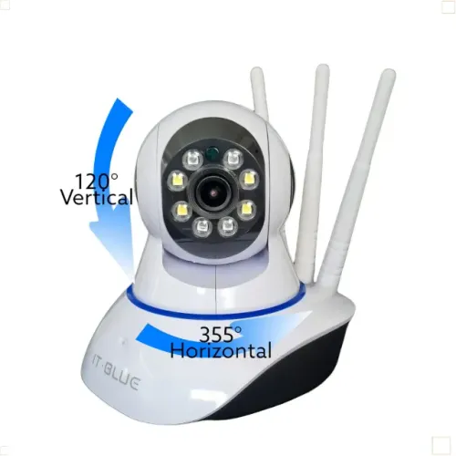 Câmera Panorâmica WIFI 360º com Visão Noturna LED - Novo