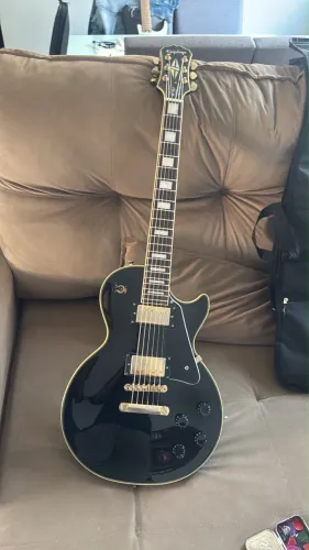 Guitarra Epiphone Custom Ebony Clássica!