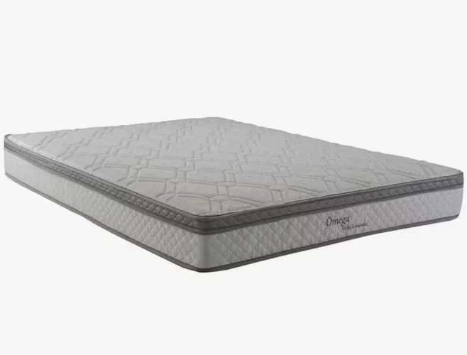 Colchão e Base Cama Casal Herval Ômega Cinza/Branco