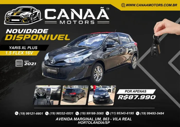 Toyota Yaris XL Plus Con. 1.5 Flex 16V 5P AUT 2021