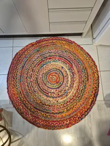 tapete redondo tok&stok colorido 120cm