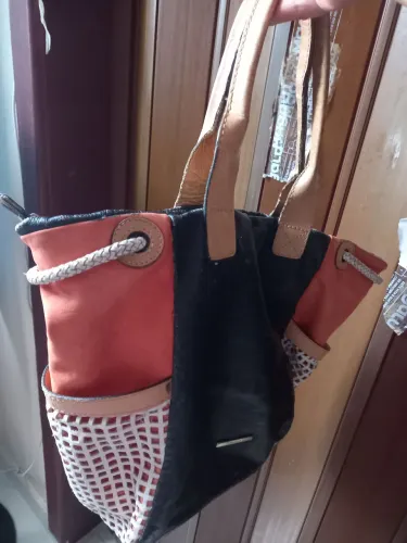 Bolsa de couro legítimo luz da lua.