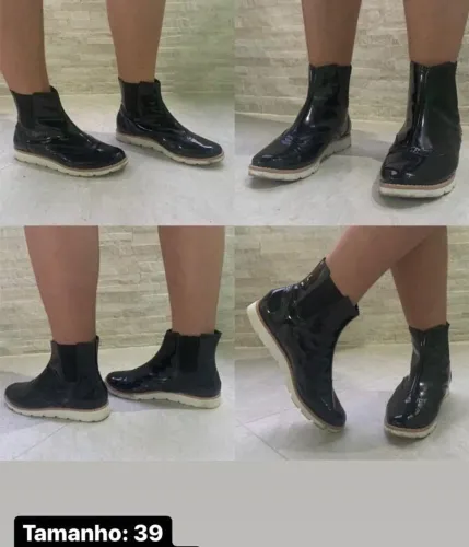 Bota Preta Cano Baixo