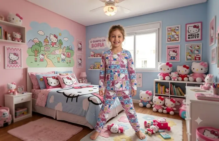 Pijama infantil suede