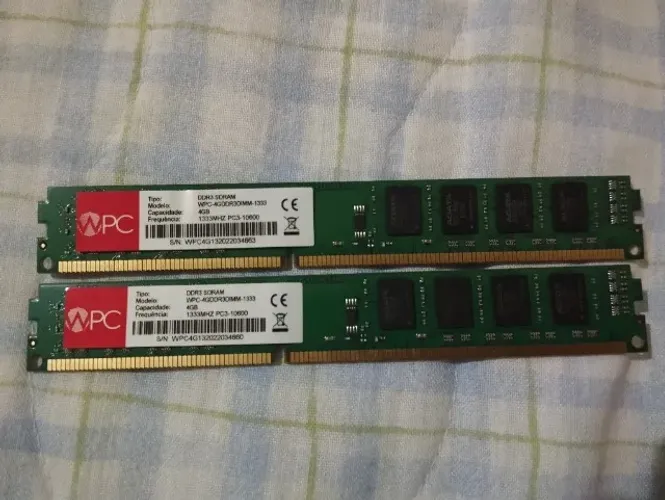 2 Pentes Memória Ram 4gb Ddr3 1333mhz Wpc pc3-10600