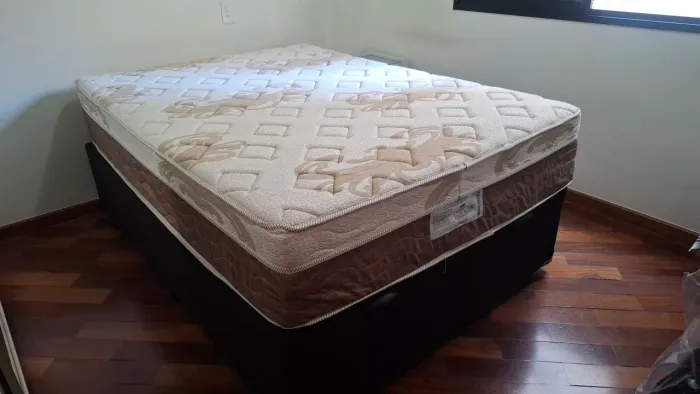 Cama Box Baú Casal + Colchão - 1,38 x 1,88 m