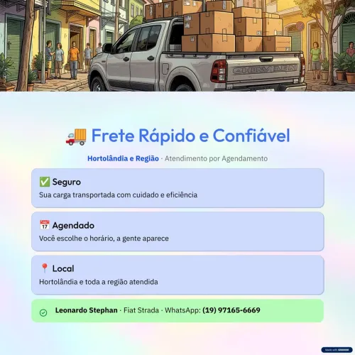 Frete Hortolândia, Campinas e Região