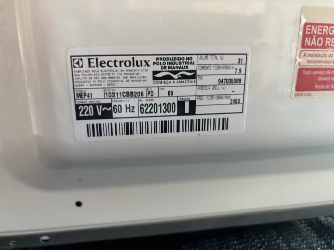 Forno Microondas Eletrolux