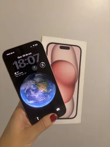 iPhone 15 rosa 128g semi novo