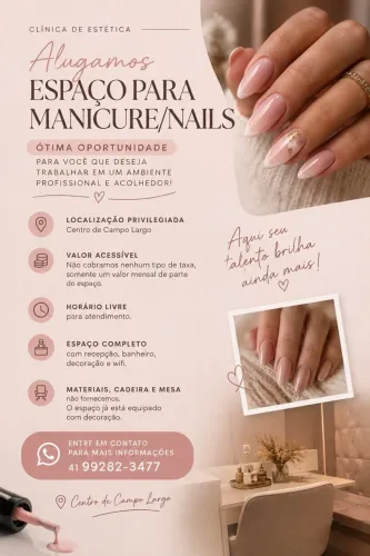 Vaga para manicure no centro