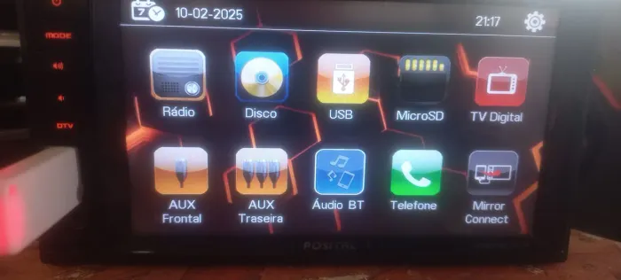 Central multimídia positron Bluetooth TV digital usb dvd saída sub 