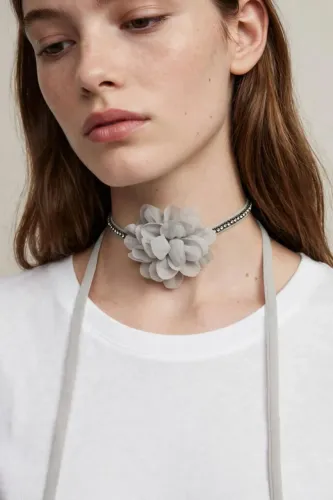 Choker Zara cinza nova estilo boho