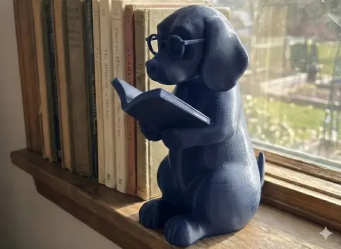 Decoração Estante de Livro O Cão Intelectual