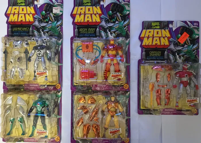 Iron Man Action Hour Série 04 Completa e Lacrada - ToyByz 1997 - 05 Bonecos!