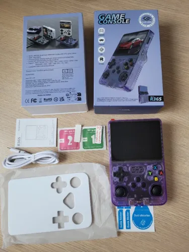 R36S com Cartao 64Gb Novo Roxo Transparente