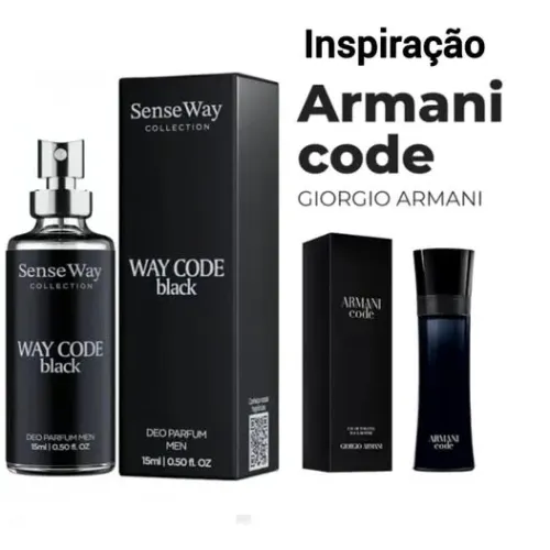Perfume Deo Colônia Masculino Way Code Black 15ml