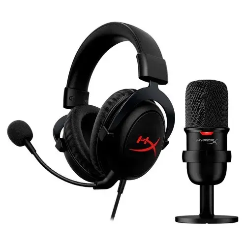 Kit HyperX Streamer Starter Pack Cloud Core DTS + SoloCast - LACRADO com garantia de novo