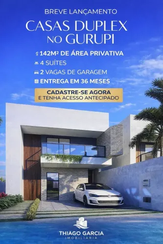 CF - Imóvel para venda possui 142 metros quadrados, duplex com 4 quartos em Gurupi - Teres