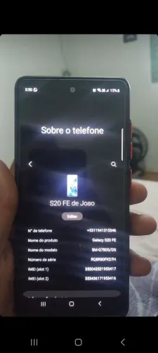 Vendo ou troco Samsung S20 fe.