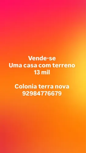 Vendo casa no Colonia terra nova