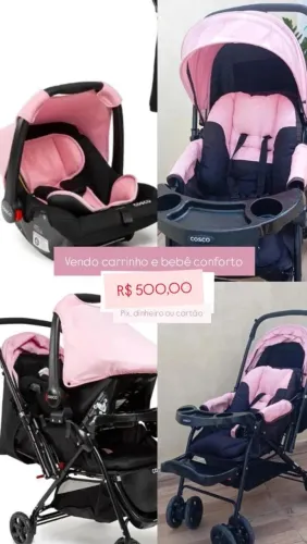 KIT CARRINHO E BEBE CONFORTO 