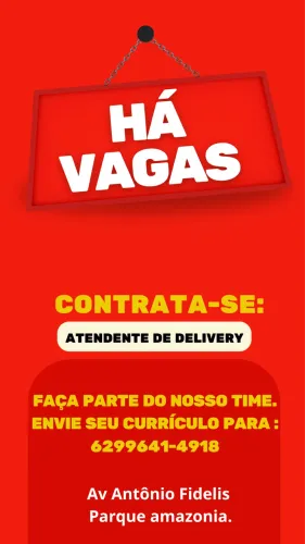 Vaga para atendente de delivery.