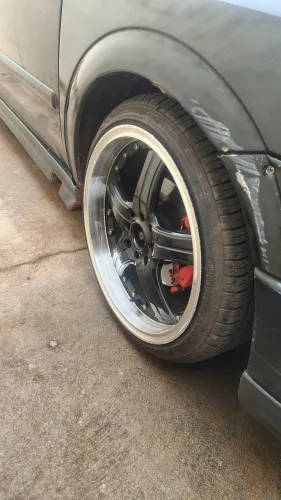 Troco rodas 17 estilo Volk TE37 / Tarmac<br>Preta