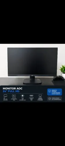 Monitor Gamer AOC 24" Full HD 180Hz 0,5ms IPS - Estado de Novo