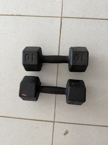 Par Halter Sextavado Pintado 10kg Cor Preto Preto