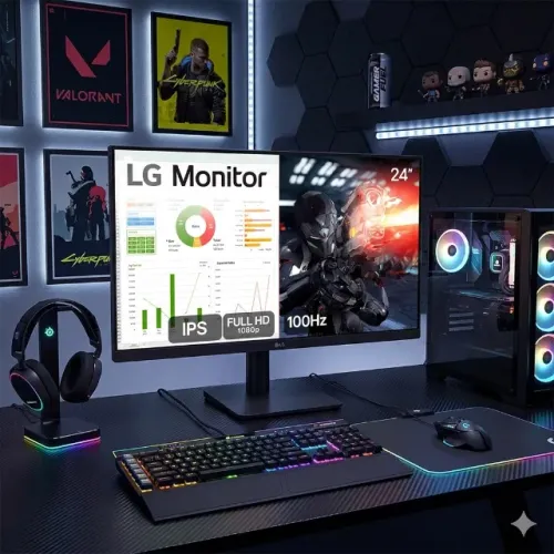 MONITOR GAMER 24" LG 24MS500-B (NOVO, COM GARANTIA, PRONTA ENTREGA)