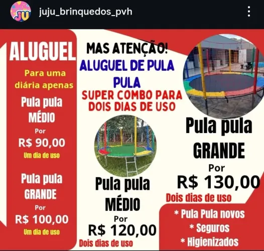 Pula pula - Aluguel promocional 