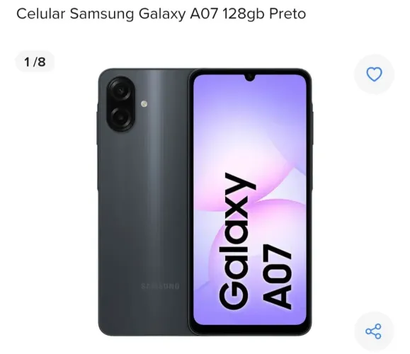 Celular A07 novo