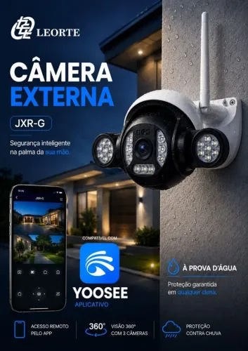 Câmera IP wi-fi a prova d'água visão noturna