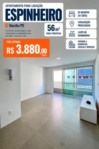 Espinheiro | 02 quartos | R$ 3.880,00 | Lazer
