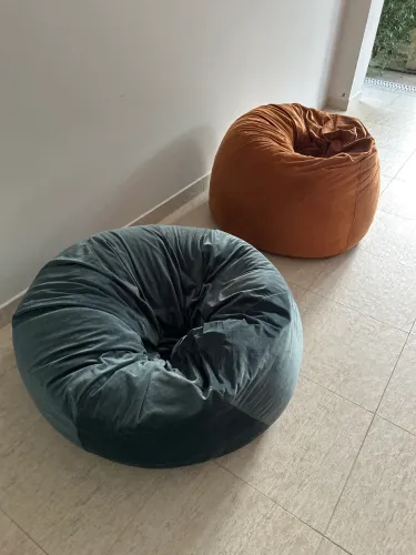 Puff Fofo Quase Novo Tecido 90cm Casa Sala Jogatina