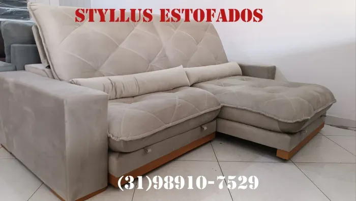 Sofá retrátil com molas ensacadas 