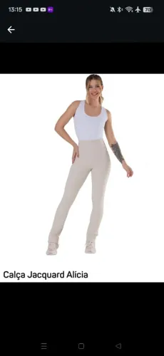 Calça jacquard Alícia marca Romance 