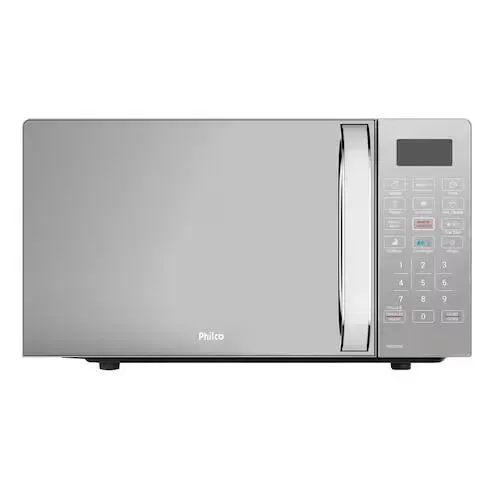 Forno de Micro-ondas Philco PMO23EB com Menu FIT 20 Litros - Branco e Prata - 110V
