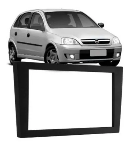 Moldura 2 Din Expex Epx028 Preta Para Corsa Vectra 2003