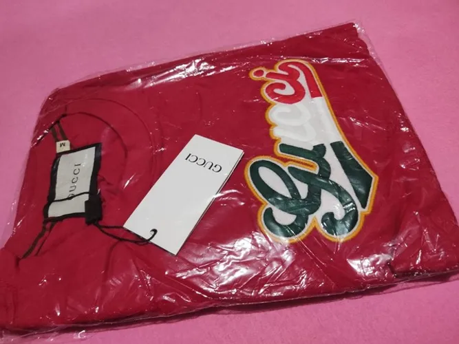 Camisa Gucci, M, fio 30.1, vermelha 