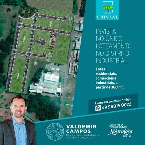 Novo loteamento em Chapecó, junto ao distrito industrial. 