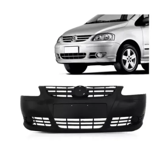 Parachoque Dianteiro Volkswagen Fox 2008 a 2010- Preto Liso- Lumax