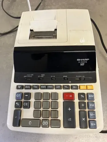 Calculadora com Impressora Sharp EL-2630P III com Suporte para Papel 120V