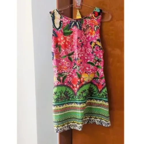 vestido rosa, estampado, curto farm PROMOCAO BLACK FRIDAY ANTECIPADO