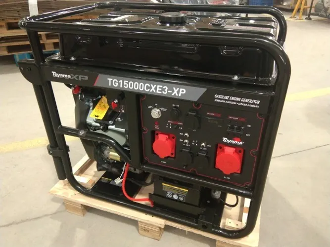 Gerador Gasolina 17 KVA Toyama TG15000 CXE3- XP  Trifásico 380 Partida Elétrica