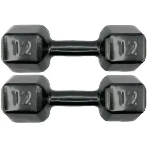 Par Halter Sextavado Dumbbell 12 Kg Emborrachado