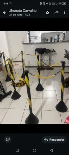 pedestal ou Cavaletes com correntes